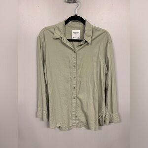 Abercrombie and Fitch linen button down shirt Medium